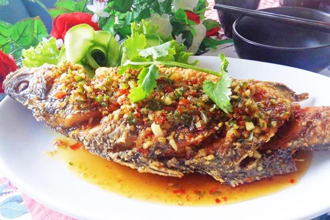 cách làm cá diêu hồng chiên mắm 1