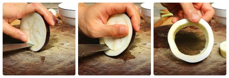 cà tím rán trứng thịt 1