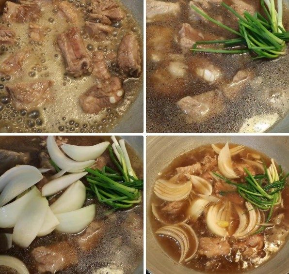 cách làm sườn kho coca hành tây 5