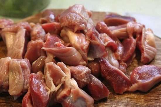 lòng gà xào miến