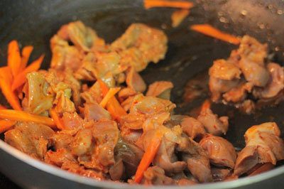 lòng mề gà xào thập cẩm