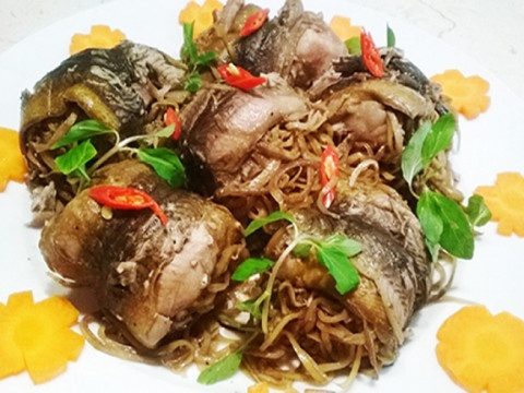 lươn xào hoa chuối