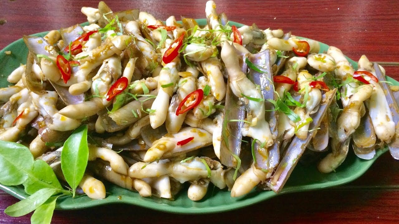 Ốc móng tay xào sả ớt 1