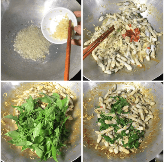 Ốc móng tay xào sả ớt 4
