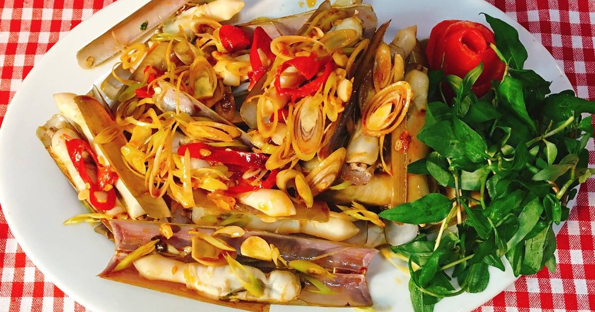 Ốc móng tay xào sả ớt 5